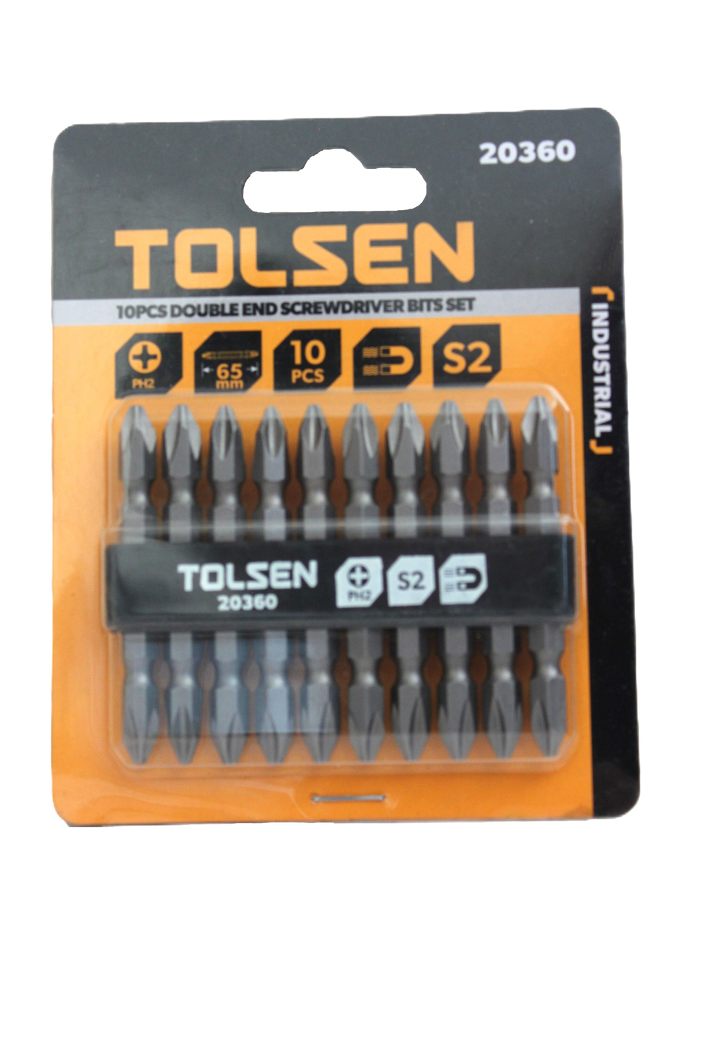 Набор бит двухсторонних TOLSEN PH2х65мм S2 10шт. 20360