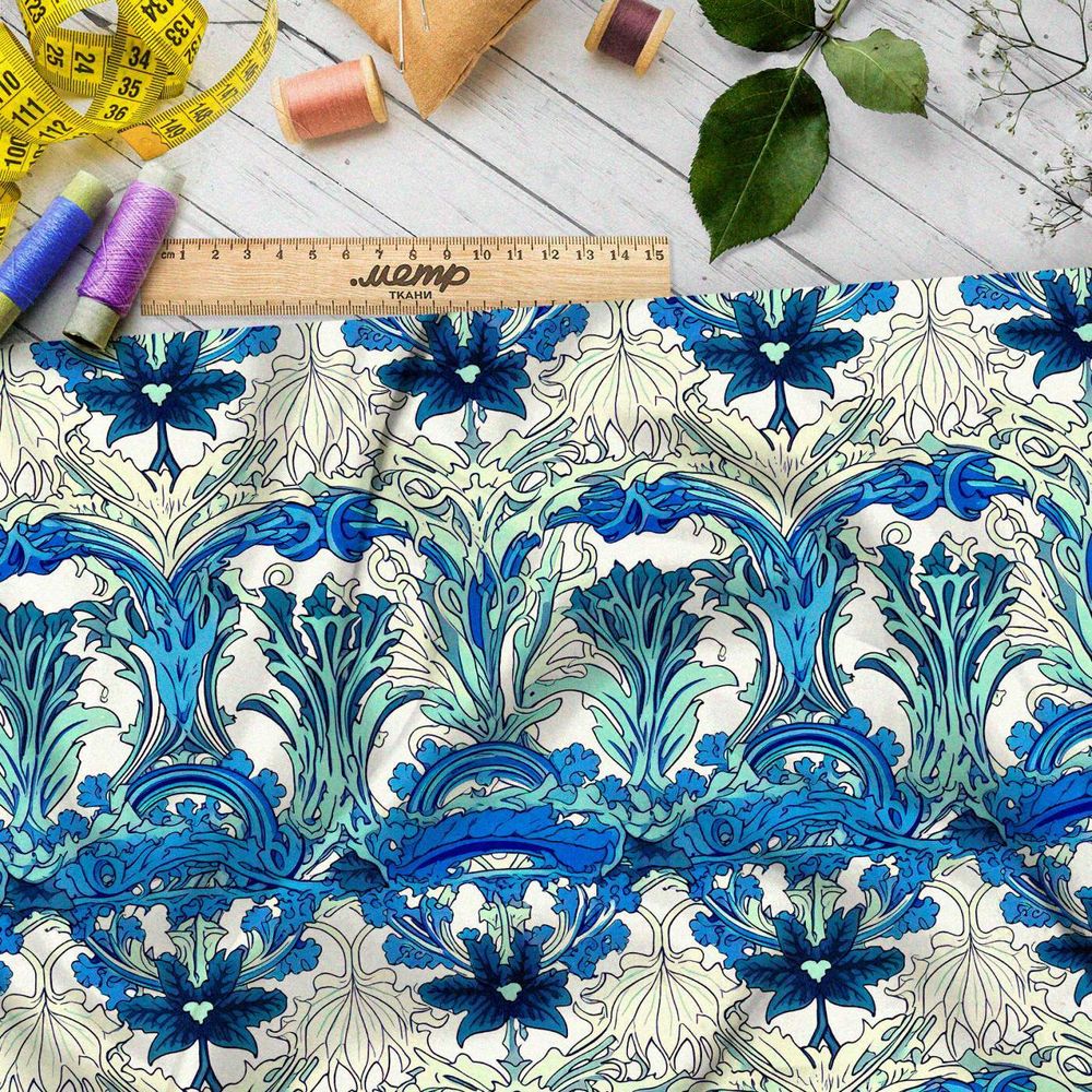 Ткань премиум шифон орнаментальные взлеты