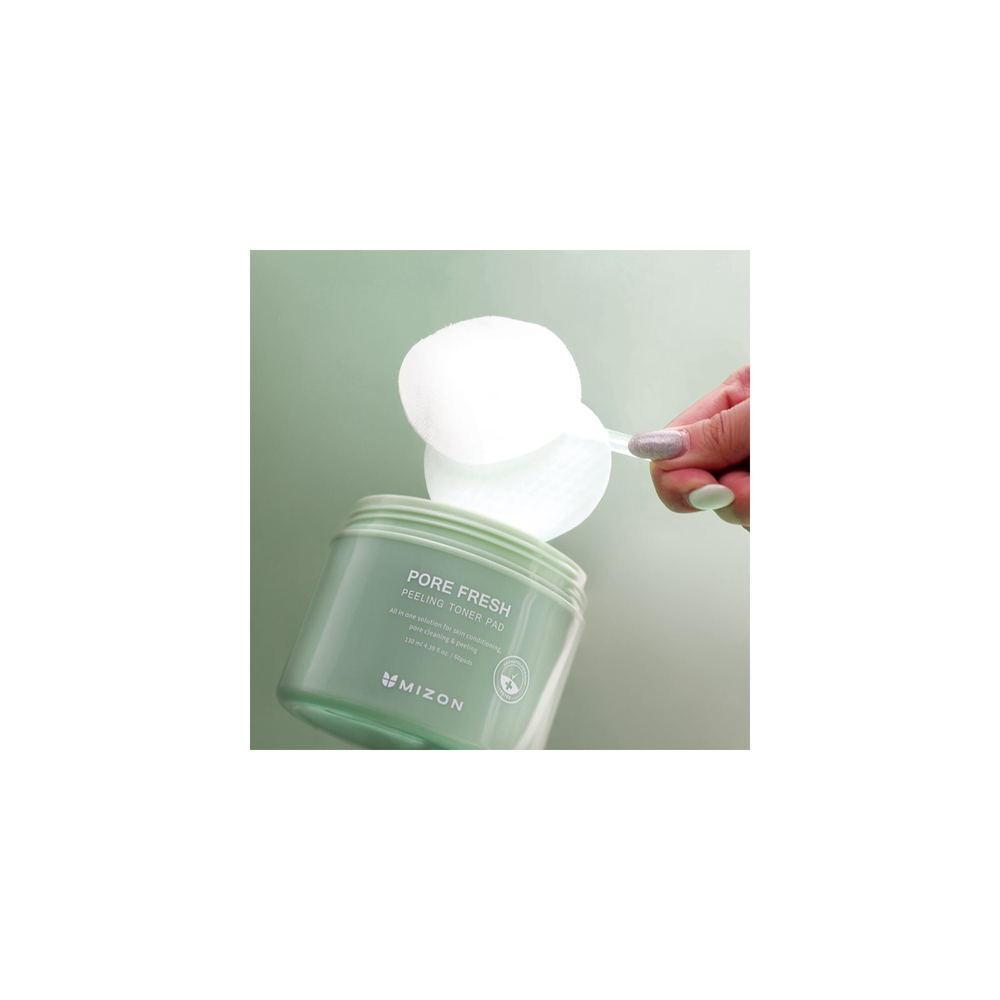 Mizon Pore Fresh - отшелушивающие салфетки для лица для чувствительной кожи, склонной к высыпаниям /  60 szt.   / GTIN 8809663751975