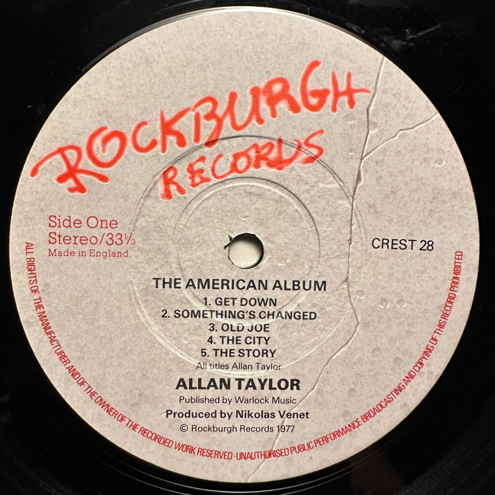 Allan Taylor - The American Album (Англия 1977г.)