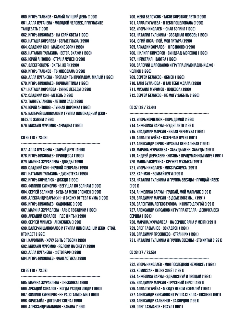 1965-1991 Поп хиты СССР (800 песен) (MP3-USB)