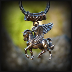 Брелок для ключей "Пегас" , бронза