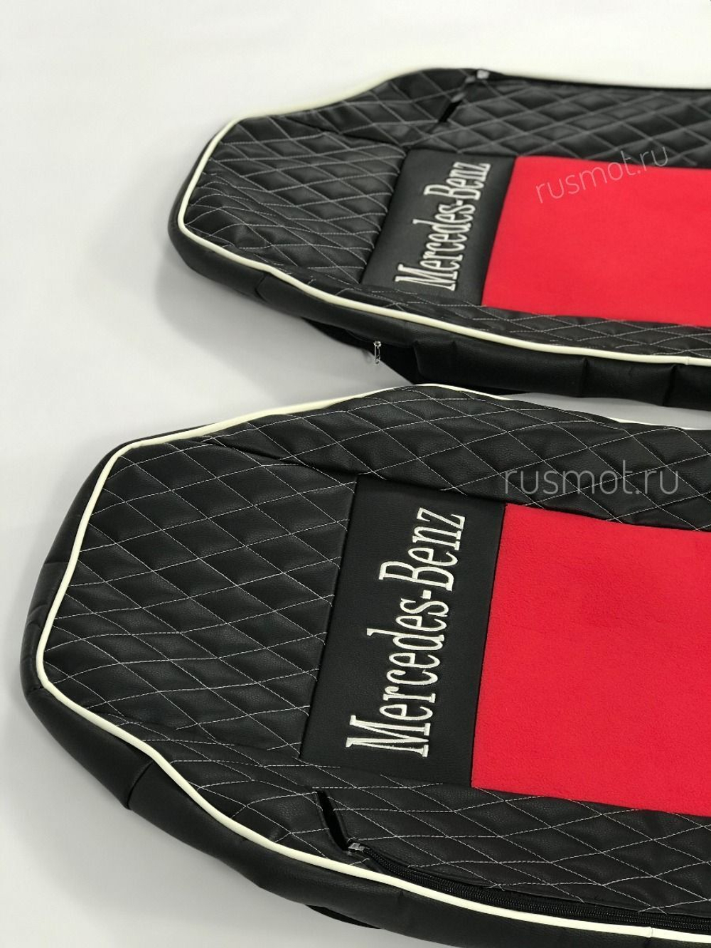 Чехлы Премиум стеганные кожа + аликанте вышивка для MERCEDES MP2/MP3 2004-2013 MR-41 Польша