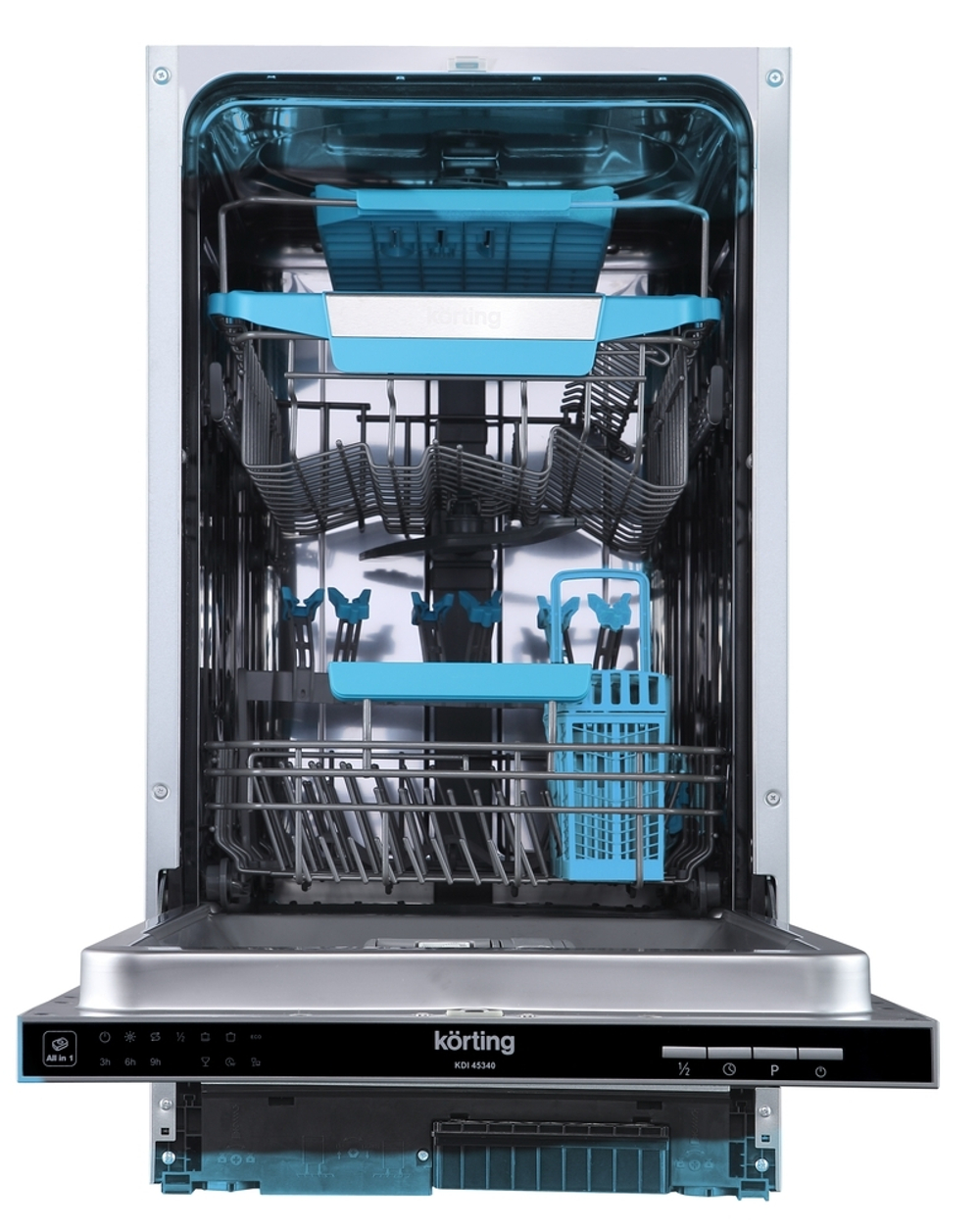 Посудомоечная машина встраиваемая на 45 см Korting KDI 45340 внутри