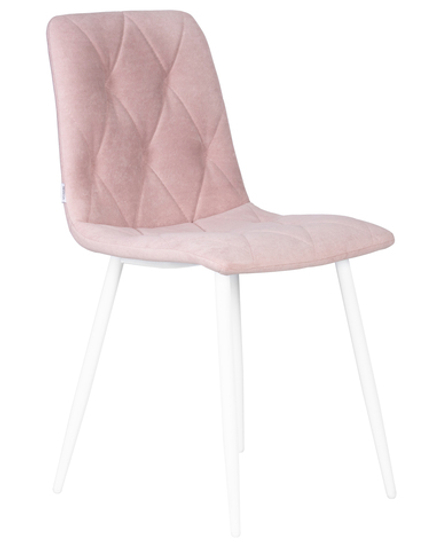 Стул обеденный DOBRIN CHILLY ROMBO, Розовый Simple 03, основание белый