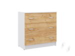 Комод Спальня Ронда (белый/дуб крафт золотой)