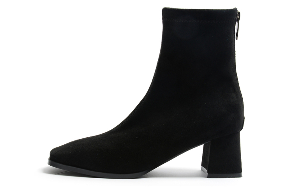 STEVE MADDEN Stretch & Sock Boots Women"s Black/Apricot