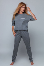 Милая домашняя пижама Rebecca с брючками (Размер: M) (Цвет: серый)