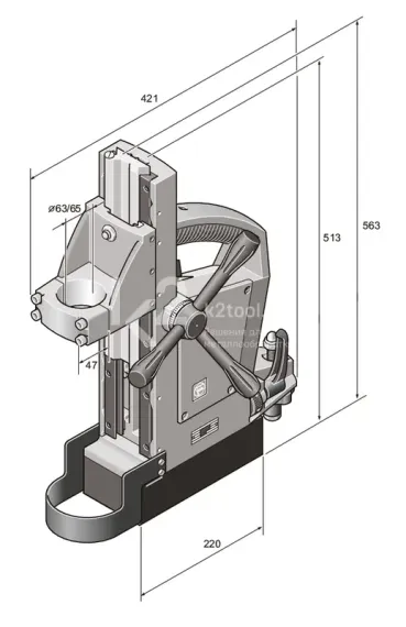 Магнитная сверлильная стойка FEIN MBS 32 F
