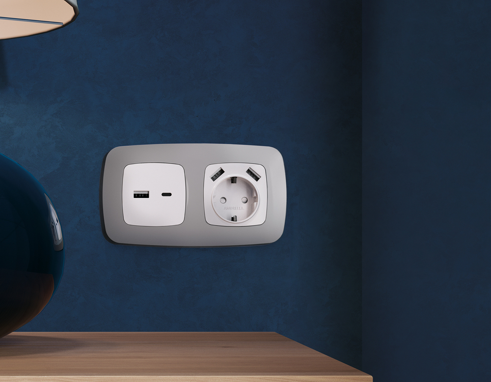 OF140503 Рамка OMEGA Ecta (Сталь матовый) 3-ая