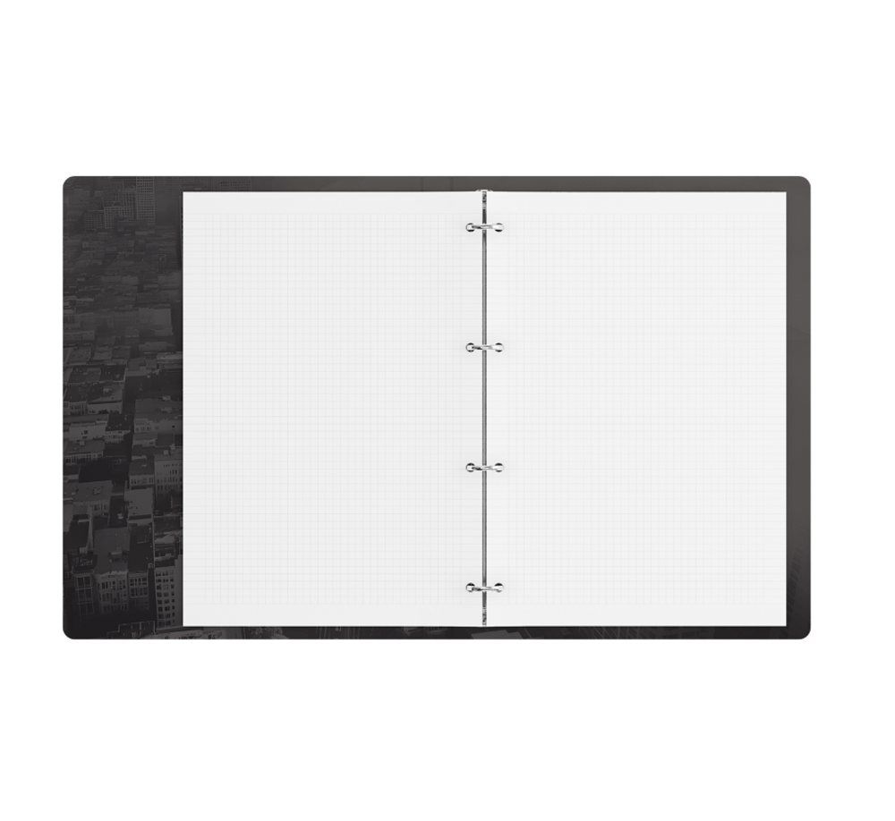 Тетрадь на кольцах А4, 120л., BG "City", картон, матовая ламинация