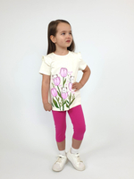 02-154-3 Комплект для девочки (футболка+бриджи)