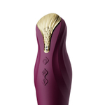 Фиолетовый вибратор 30,2см с поступательными движениями Zalo King Vibrating Thruster Velvet Purple