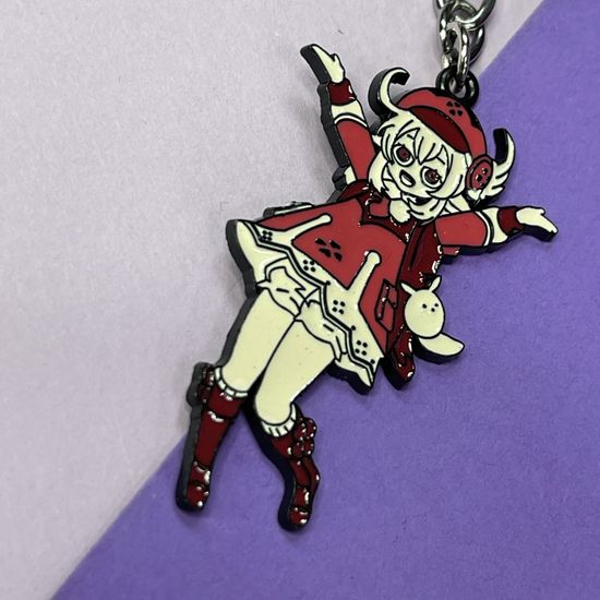 Брелок металлический Кли Геншин Импакт Genshin Impact