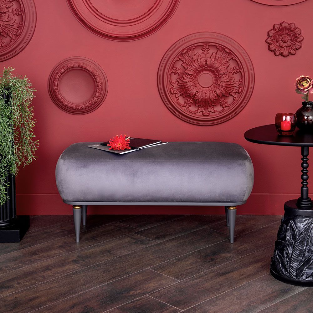 Банкетка Арт Софт Серый Голд