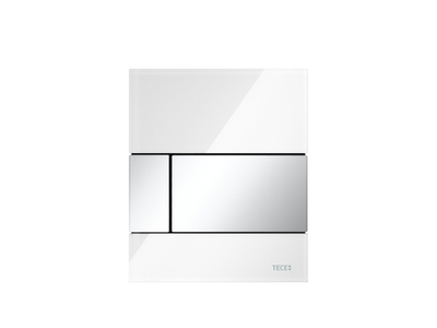 Стеклянная панель смыва TECEsquare с картриджем для писсуара, цвет белый