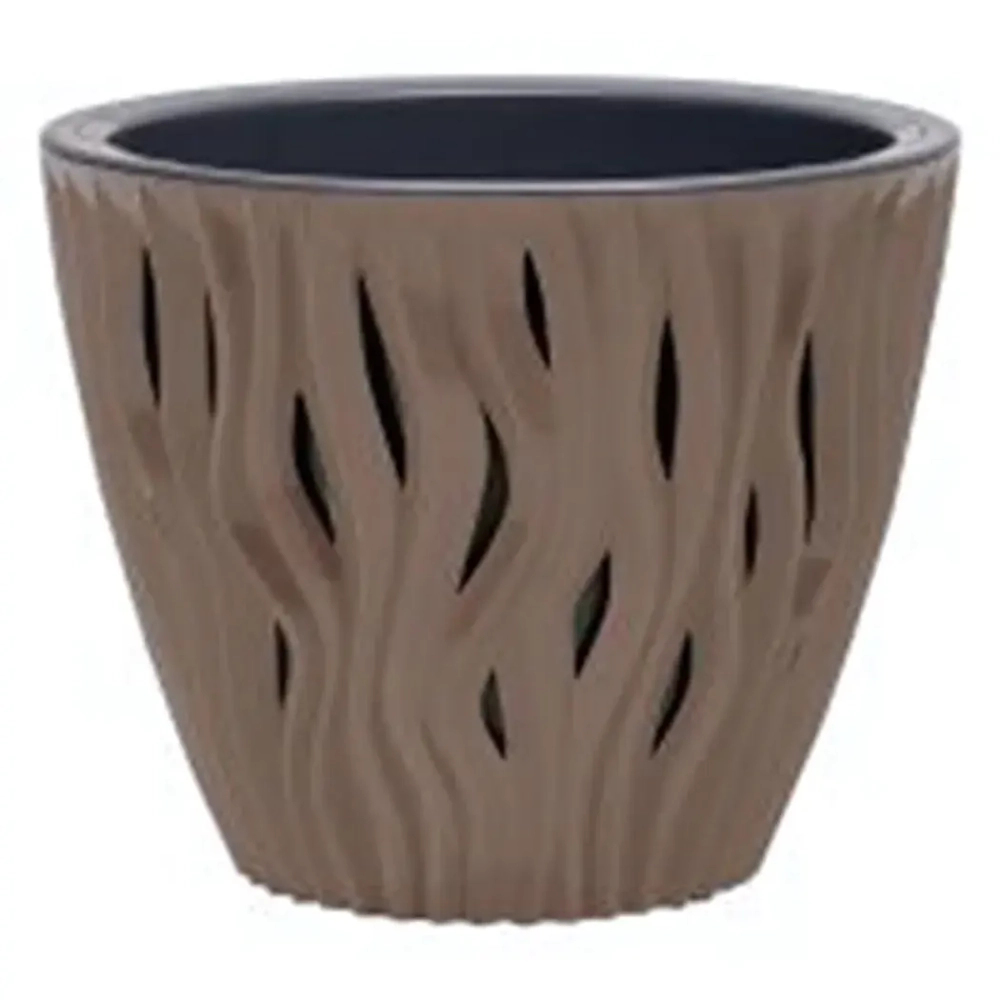 Кашпо для цветов пластиковое 1,6л d-16 см «Вдохновение» Мокачино