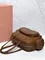Женская сумка MIU MIU Pocket с верхней ручкой из кожи nappa, коричневая