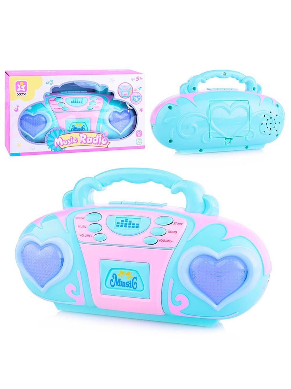 Магнитофон игрушечный на батарейках (3320A)