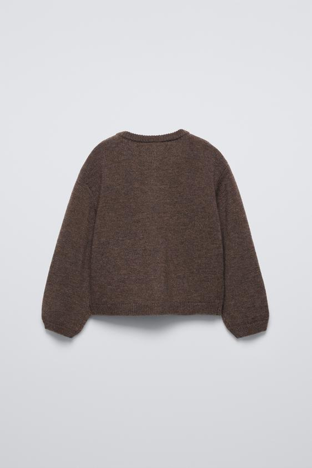 ZARA КАРДИГАН ИЗ 100% ШЕРСТИ, ШОКОЛАДНЫЙ