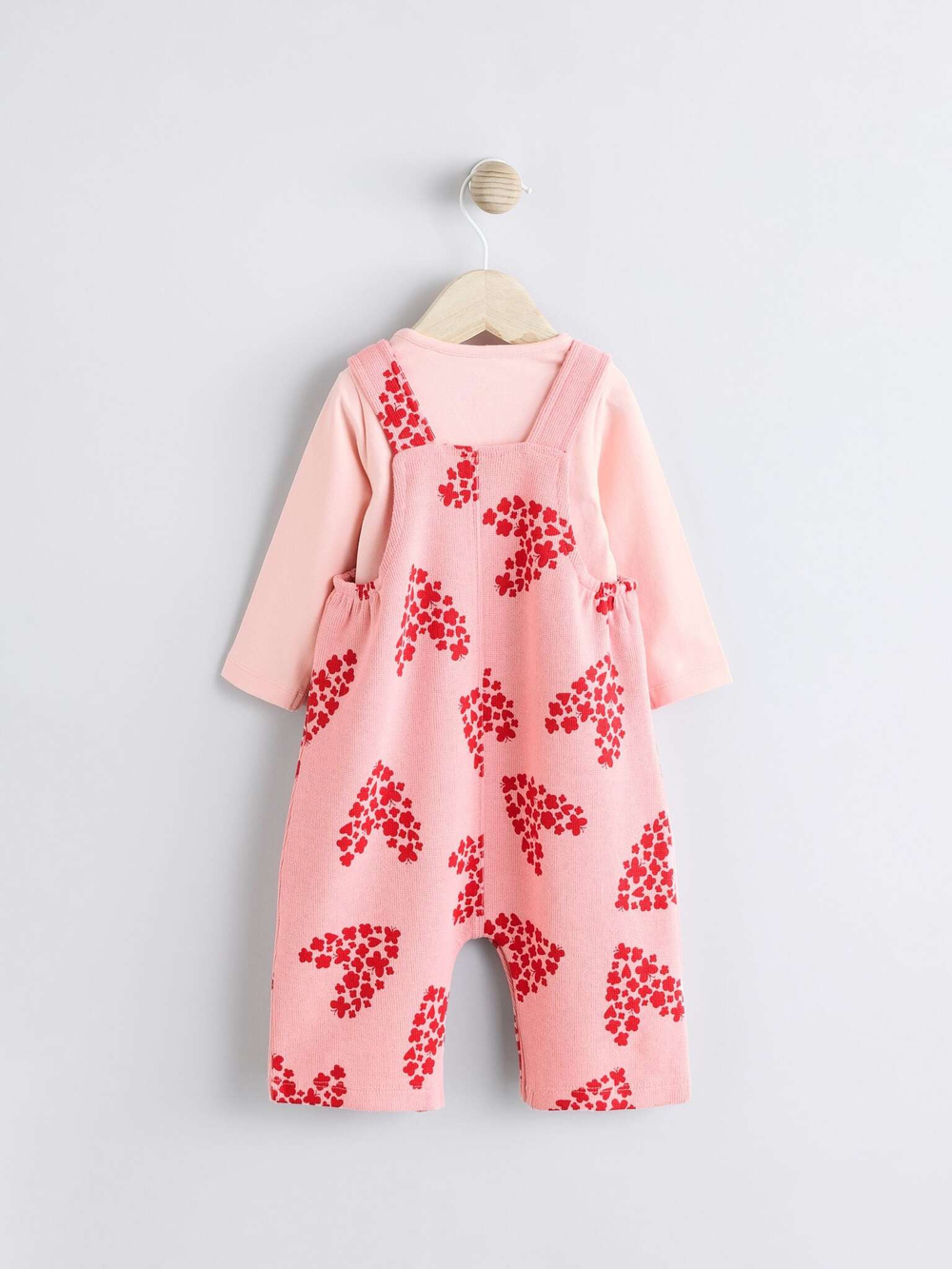 Боди с длинным рукавом и комбинезон в комлекте для малышей Next E65-351, Розовый