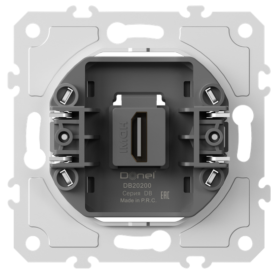 Механизм HDMI 2.0a,  черный,  разъем Type A 180° 4K  Full HD @ 60 Hz 3D,  HDR,  серия DB