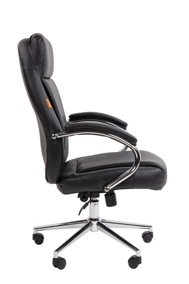 Офисное кресло Chairman 794 Россия хром экокожа черная