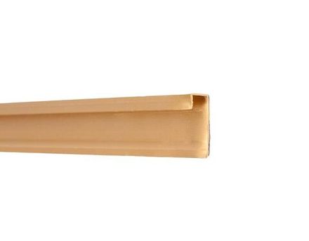 Финишный молдинг алюминиевый золото, 2950x20 мм