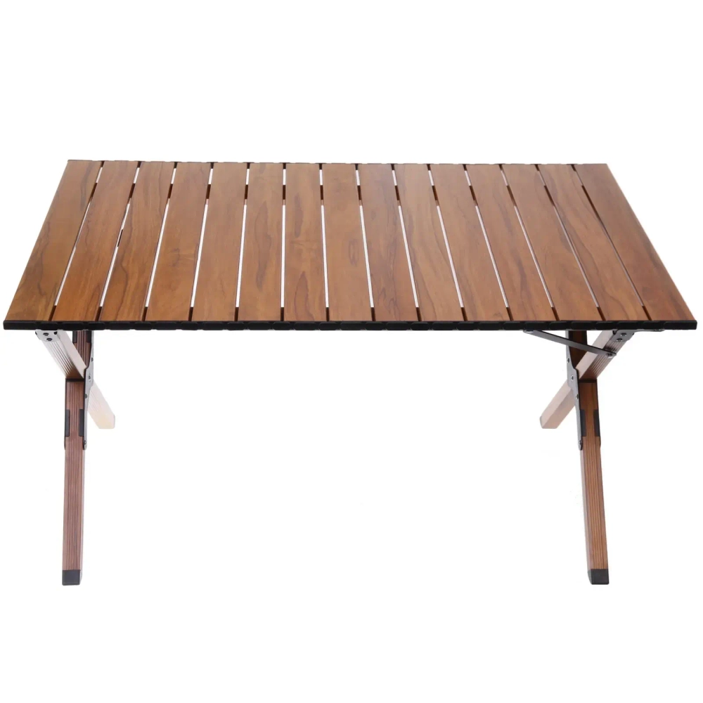 Стол кемпинговый складной DC-5002, 86*58*44 см, цвет: светлое дерево, каркас алюминий, ТуристМастер