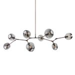 Люстра Bubble 8 black/smoky