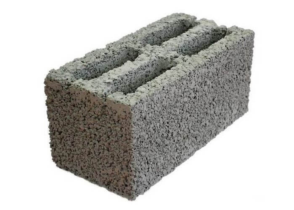 Керамзитоблок М 50 390х190х188 стеновой пустотелый, ВЗКГ