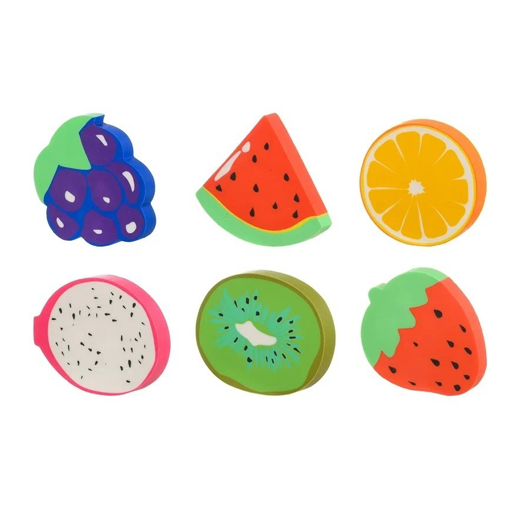 Ластик Basir, фигурный, серия "Ягоды фрукты", цветной корпус в форме ярких фруктов и ягод