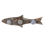 Вешалка "Рыба" 33х5х10см Дерево,керамика