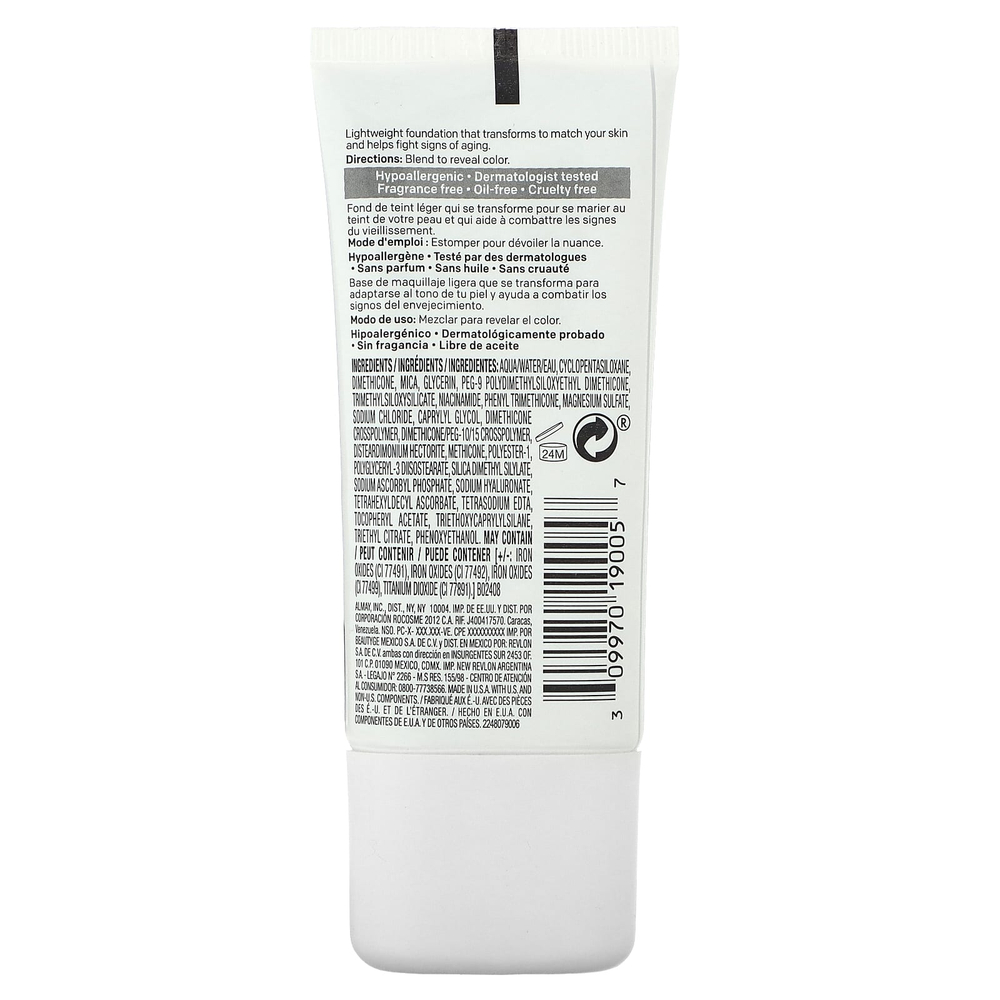 Almay, тональный крем Ageless Smart Shade, оттенок 500 золотистый, 30 мл (1 жидк. унция)