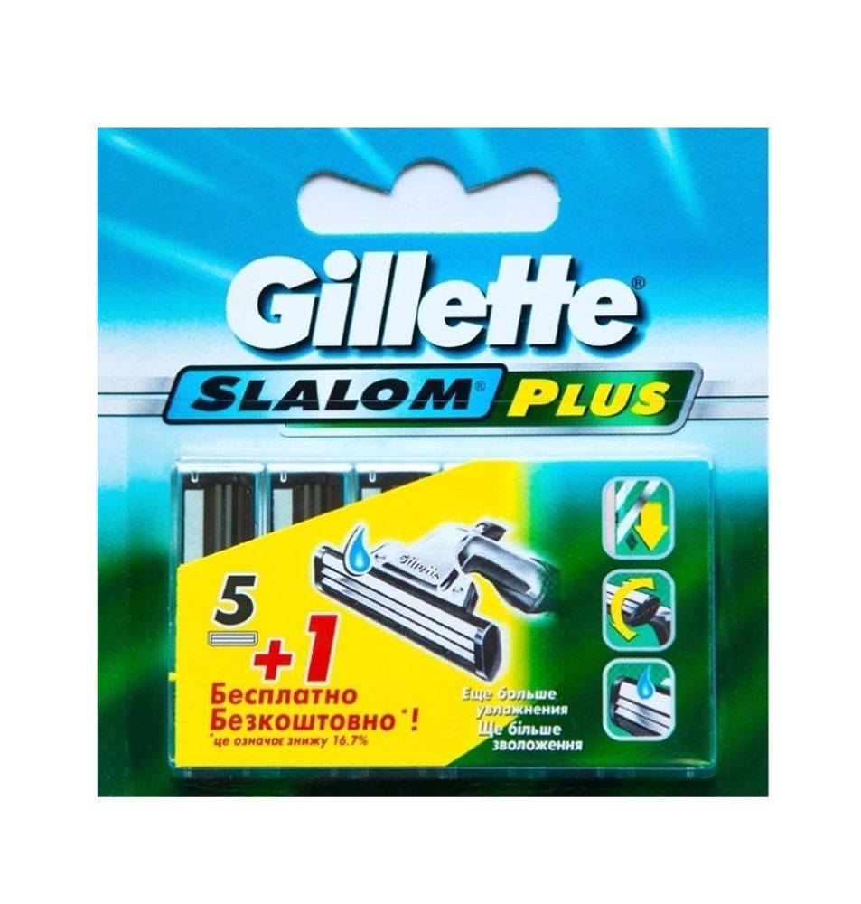 Gillette Кассета запасная Slalom Plus, 5+1