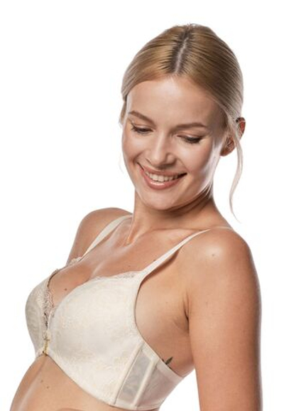 Супер пуш-ап бюстгальтер Ksenia без косточек (Размер: 75E) (Цвет: кремовый)