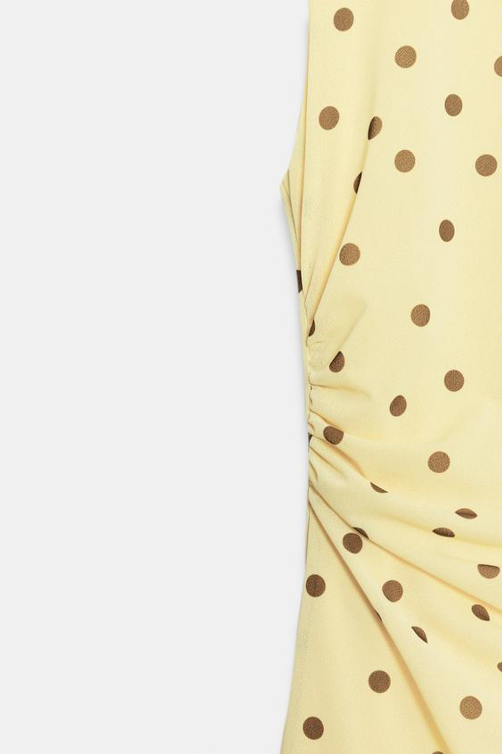 ZARA СВОБОДНОЕ ПЛАТЬЕ В ГОРОШЕК, ЖЕЛТЫЙ
