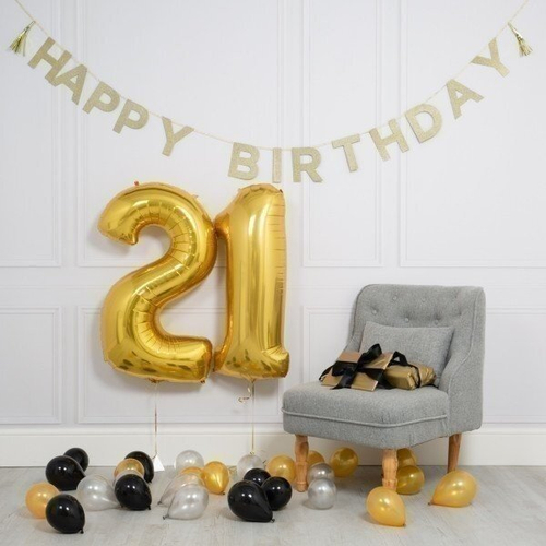 Готовое решение на 21 год «День Рождения» золотое и черное