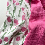 Муслин Крупные тюльпаны