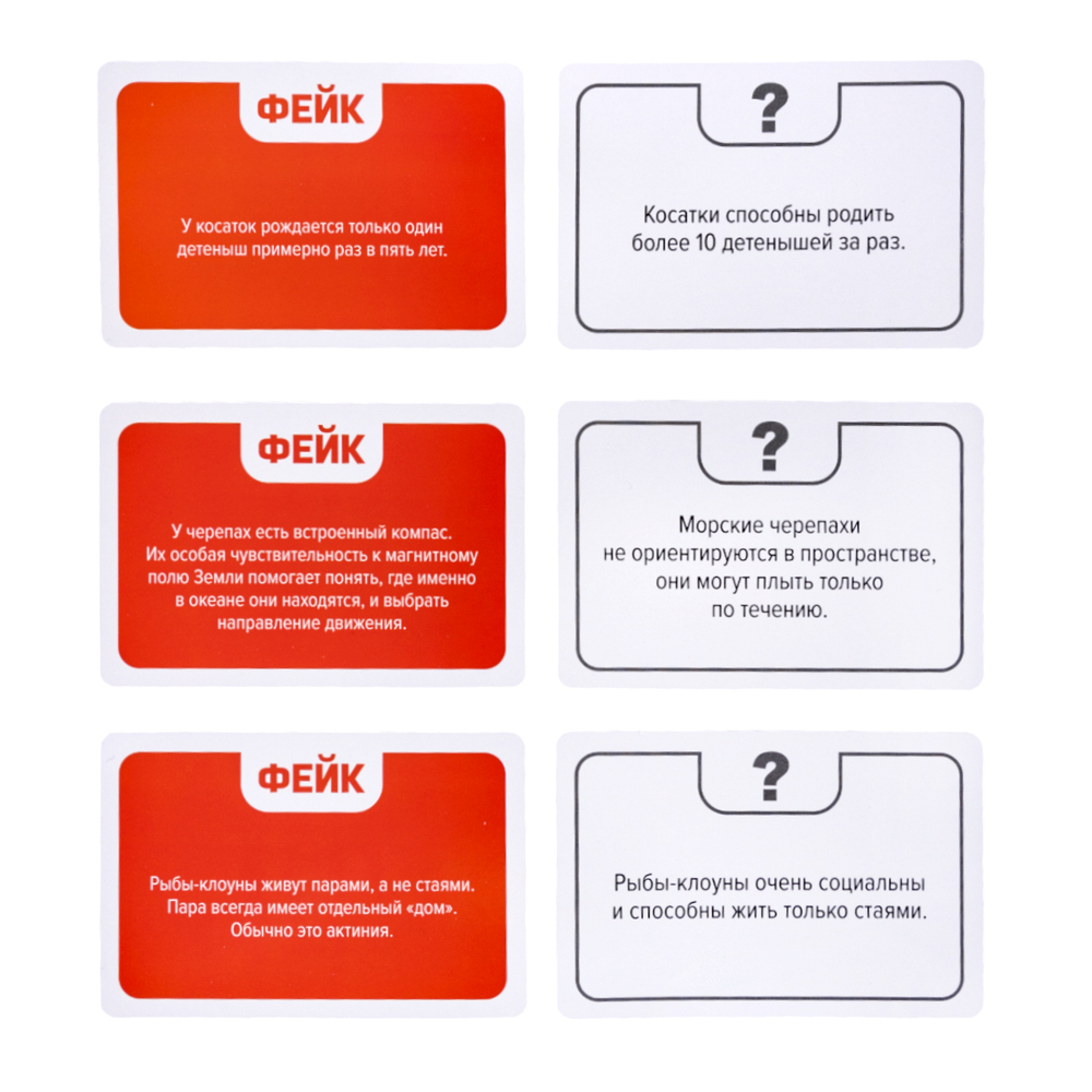 Игра настольная Факт или фейк Тайны подводного мира