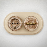 Выключатель 1кл., перекрестный, керамика, цвет мрамор B1-203-09