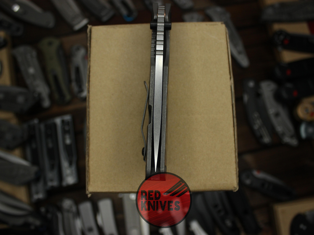 Нож Strider SMF - рукоять чистый титан, гравировка череп RK/Н4