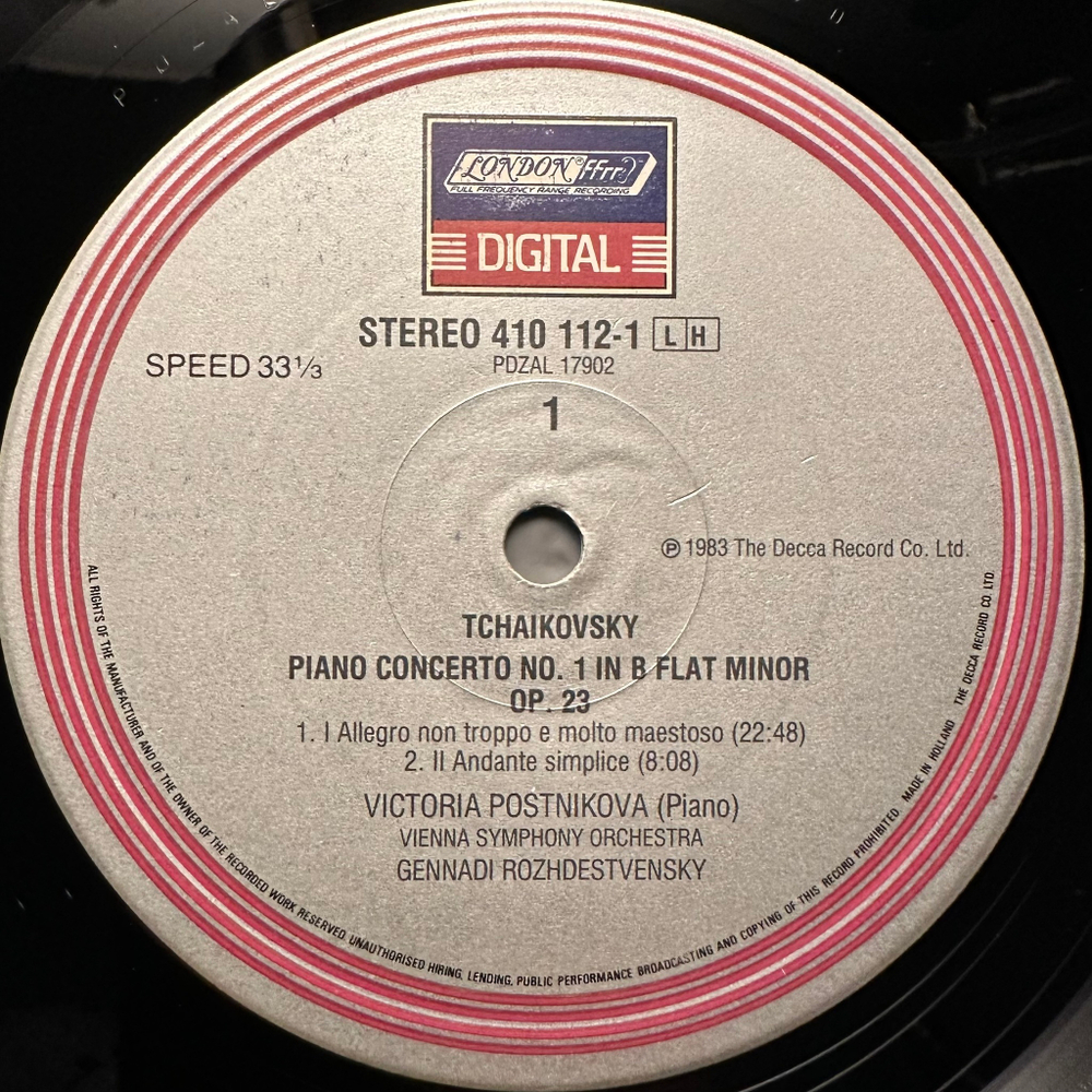 Чайковский - Концерты для фортепиано с оркестром №№ 1 и 3 (Германия 1983г.)