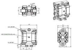 Yartek AF0018 - мембранный пневматический насос