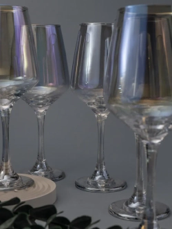 Набор бокалов для вина, 450 мл, 6 шт. перламутровые