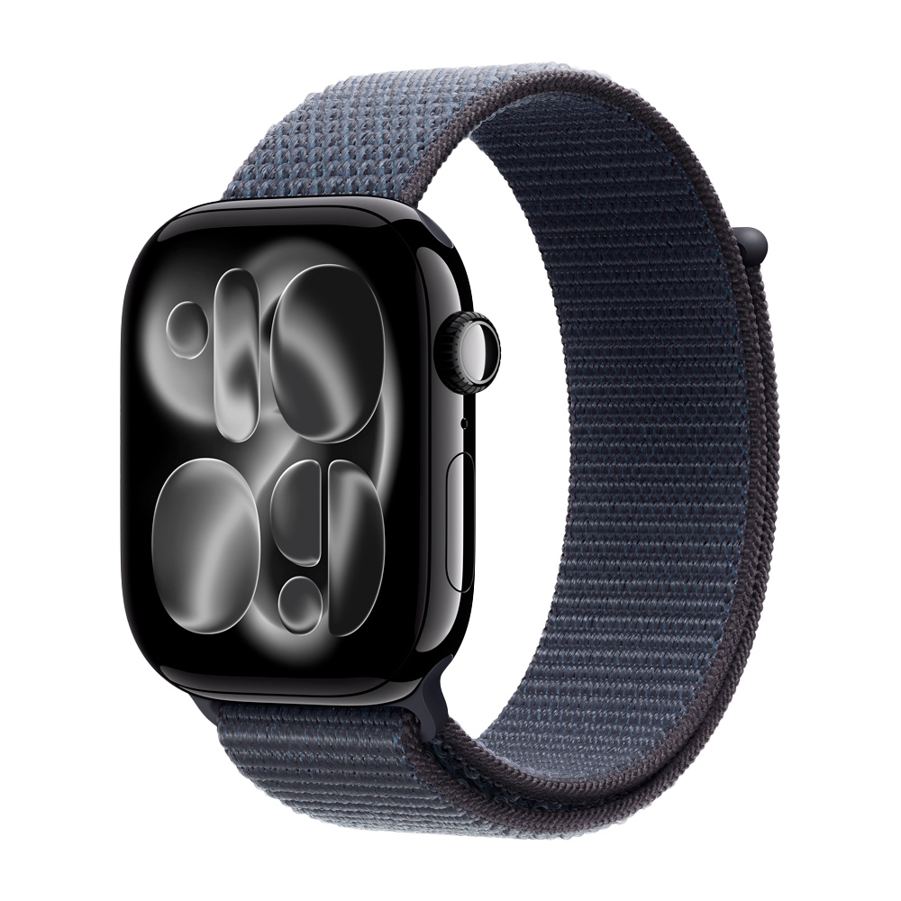 Умные часы Apple Watch Series 11 GPS, 46mm, Jet Black Aluminium Case with Anchor Blue Sport Loop