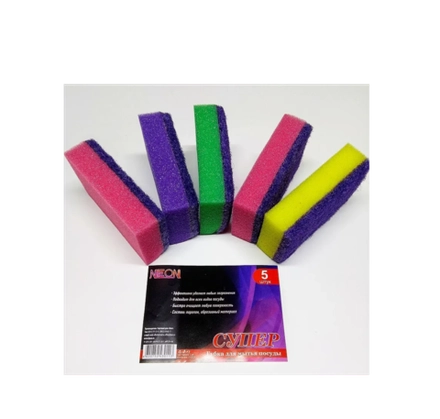 Губка для посуды Неон Супер (65*90*25) 5шт.