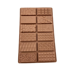 Форма силиконовая для шоколада «Плитки микс» 12 в 1