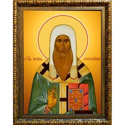 Исаия Ростовский Святитель. Икона на холсте.