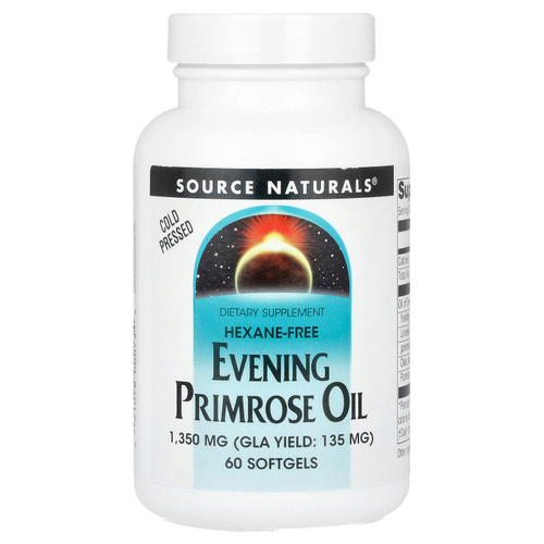 Source Naturals, Масло примулы вечерней, 1350 мг, 60 капсул
